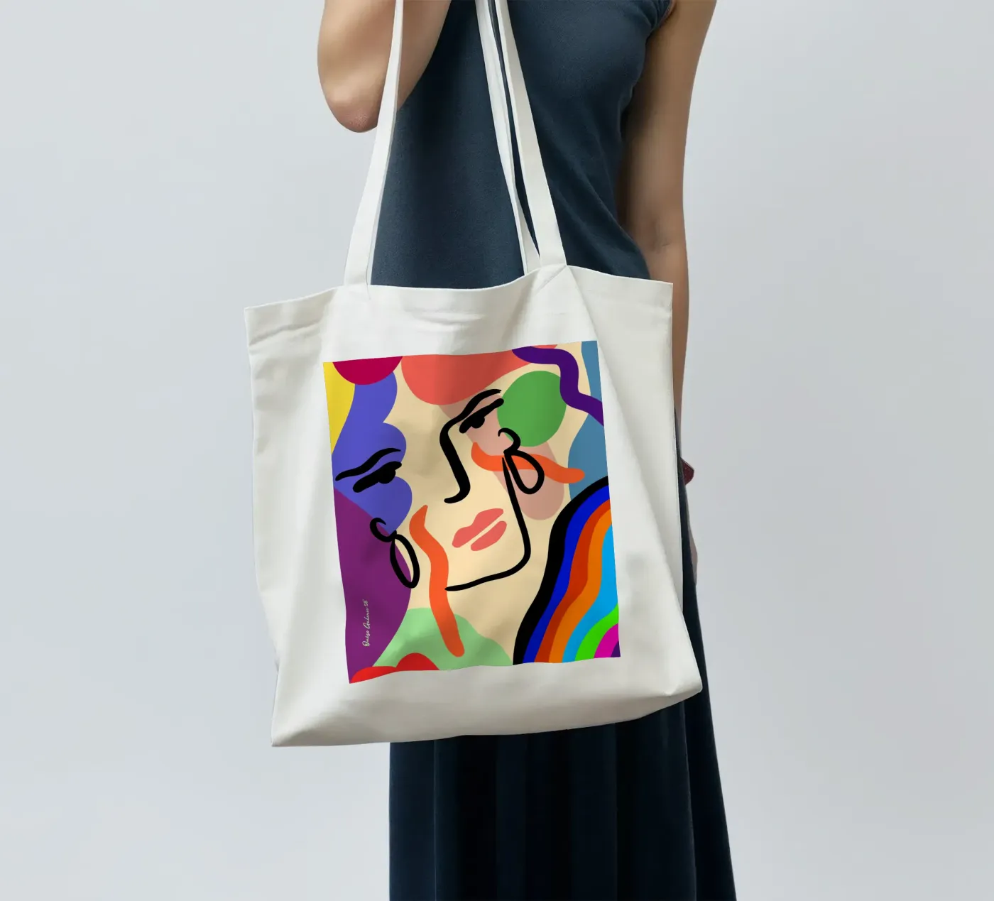 Delicate Waves tote bag by Mike Leymi