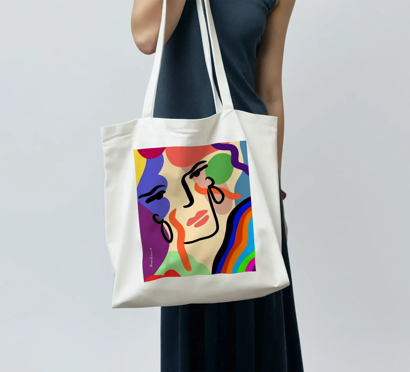 Delicate Waves tote bag by Mike Leymi