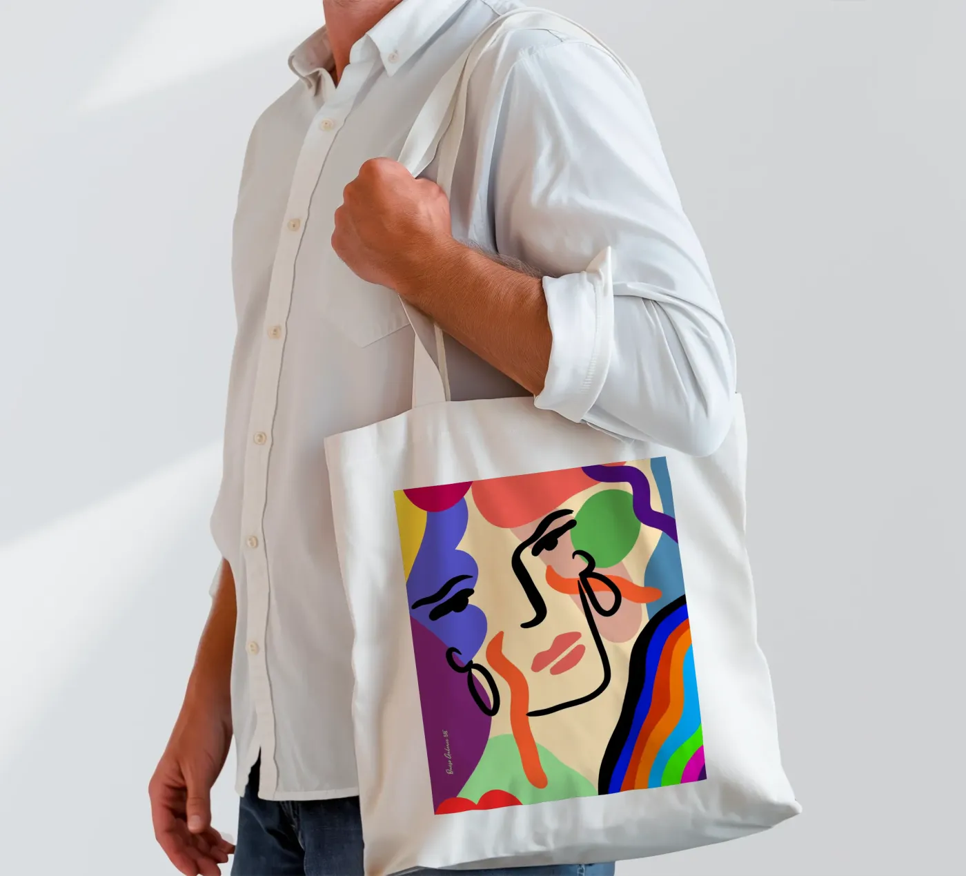 Delicate Waves tote bag by Mike Leymi