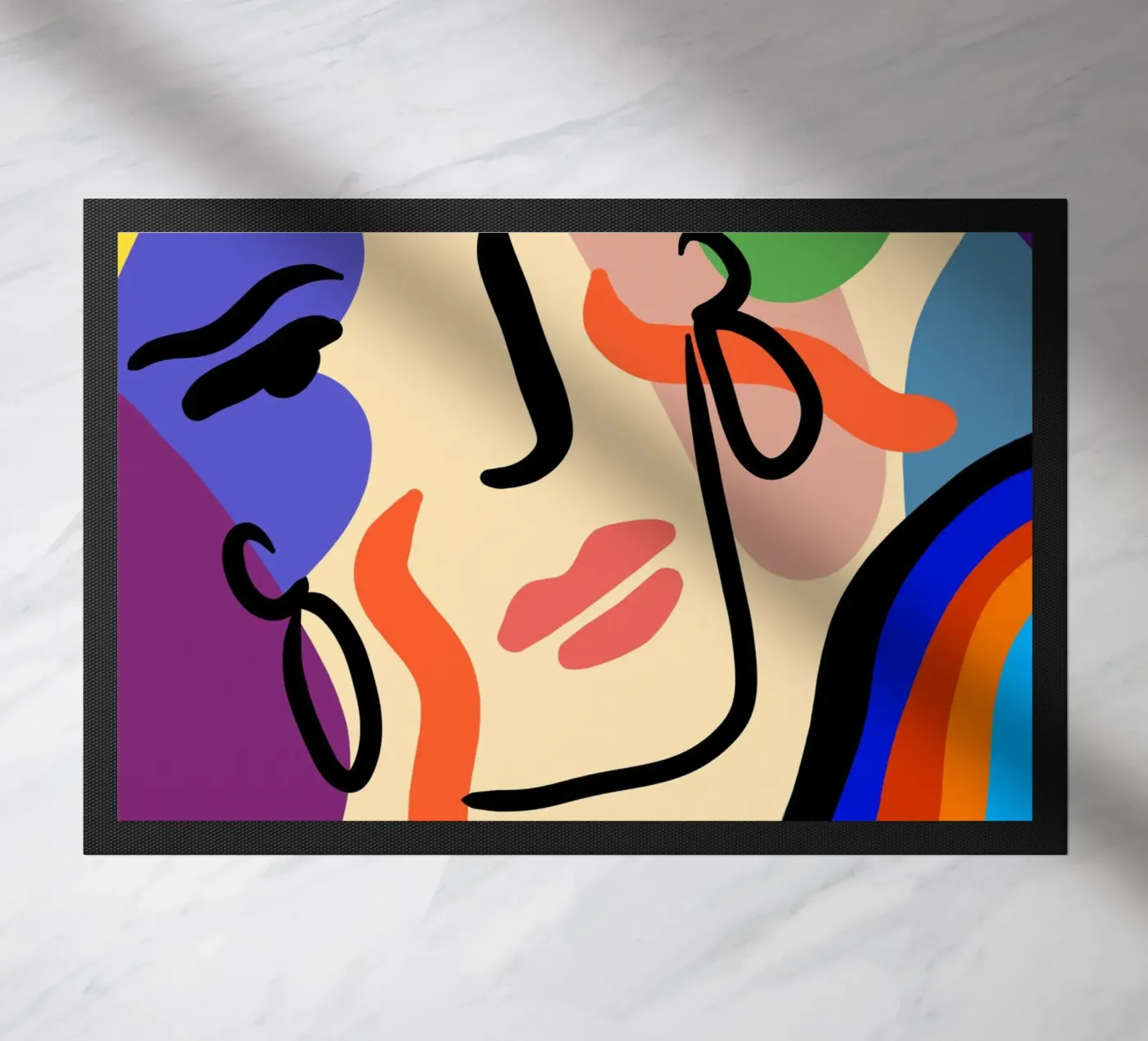 Delicate Waves doormat by Mike Leymi