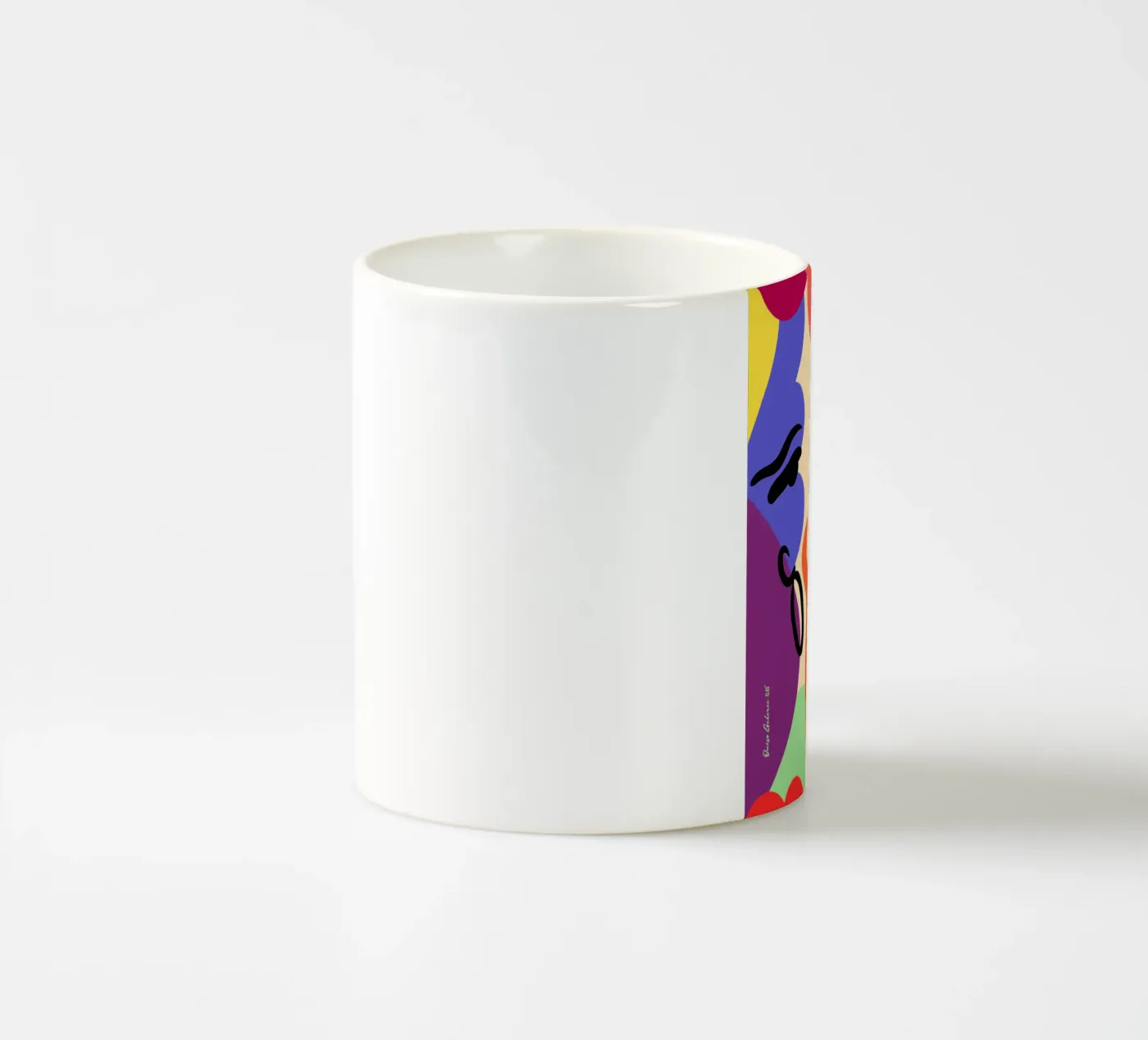 Delicate Waves ceramic mug by Mike Leymi