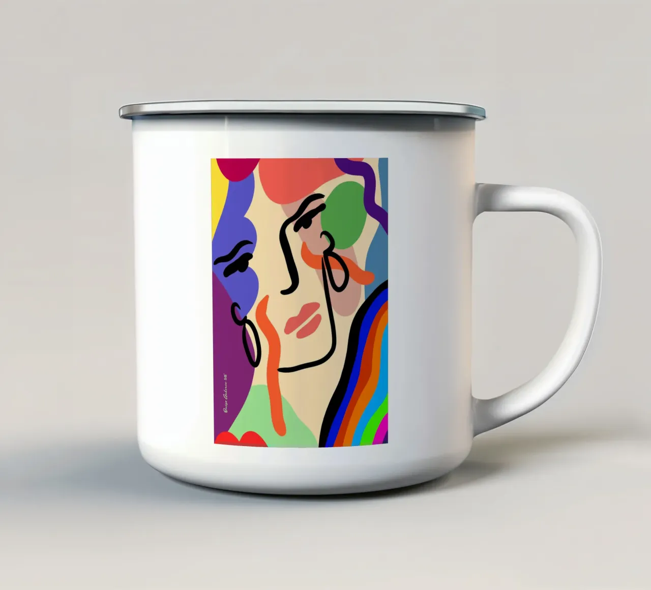 Delicate Waves tazza in smalto da Mike Leymi