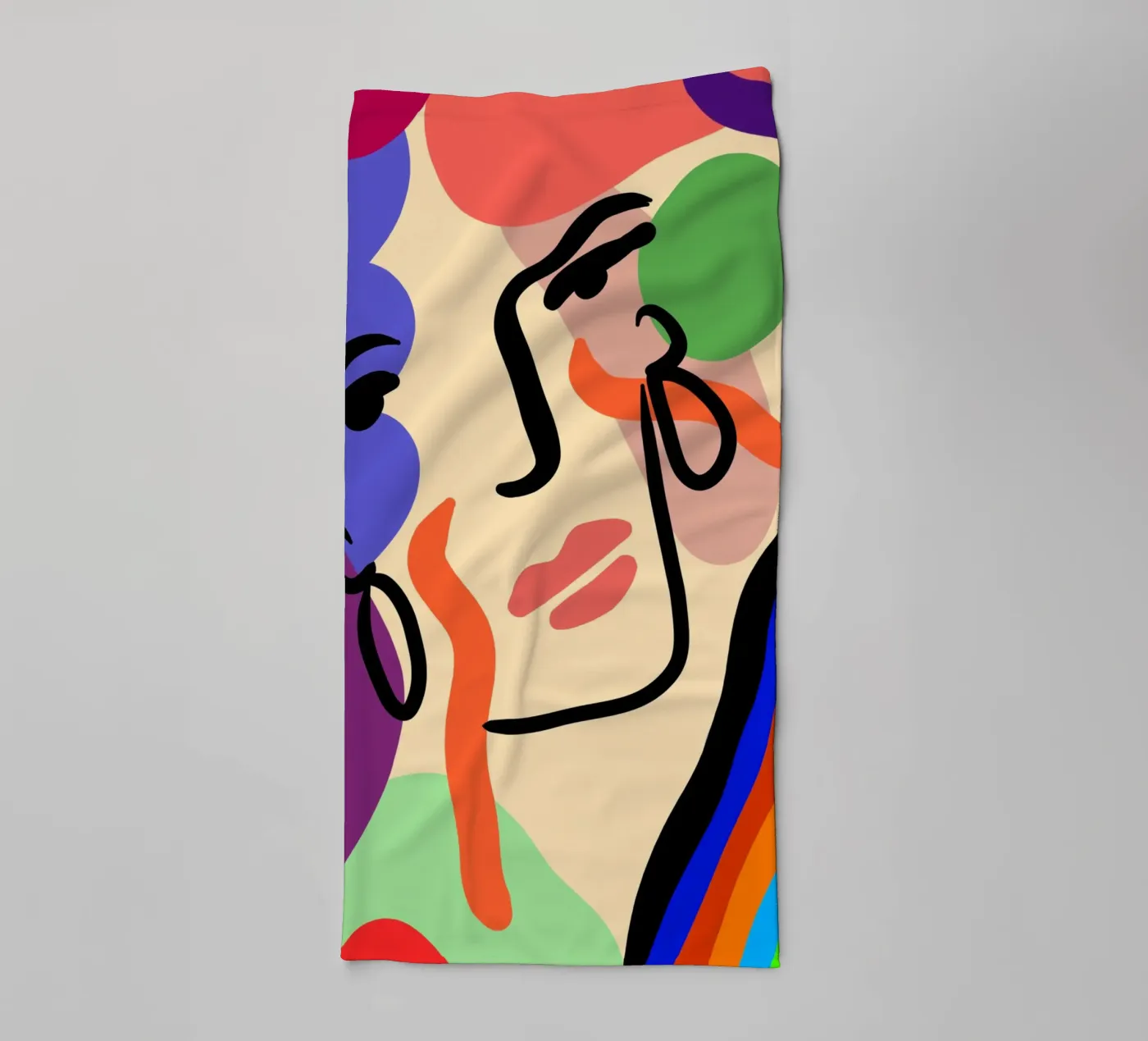 Delicate Waves Handtuch von Mike Leymi