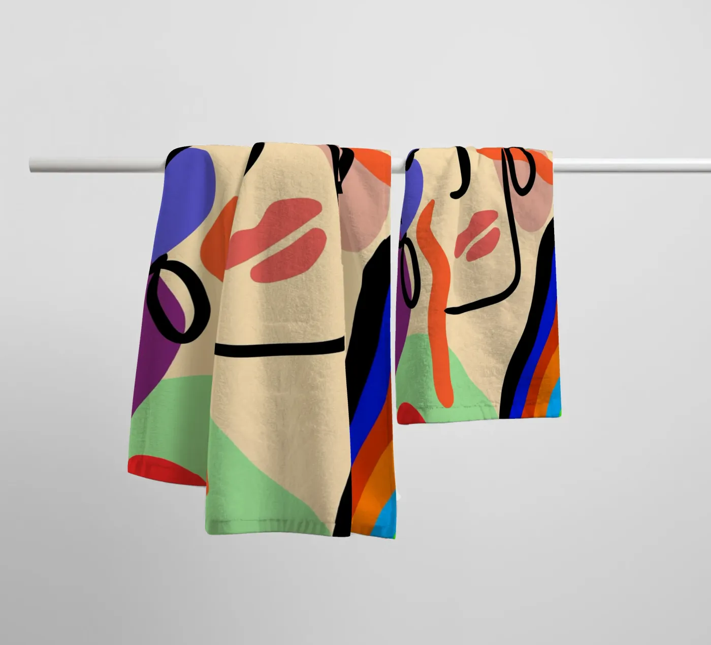 Delicate Waves Handtuch von Mike Leymi