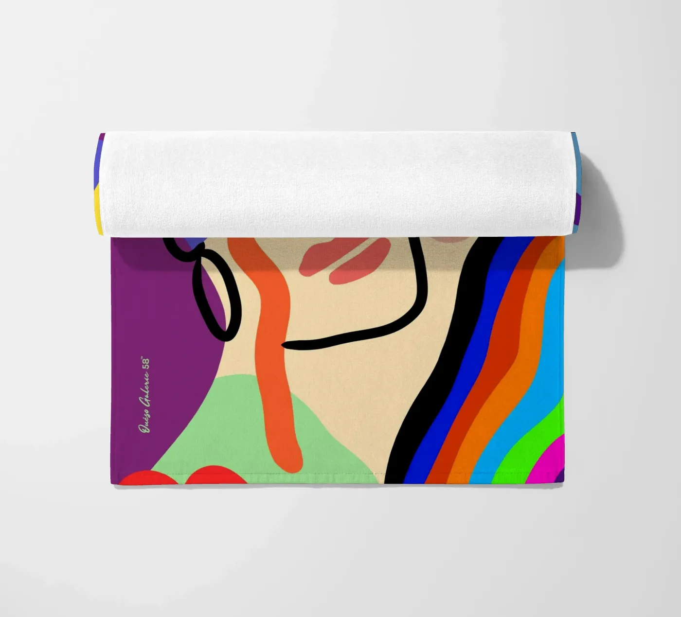 Delicate Waves beach towel by Mike Leymi