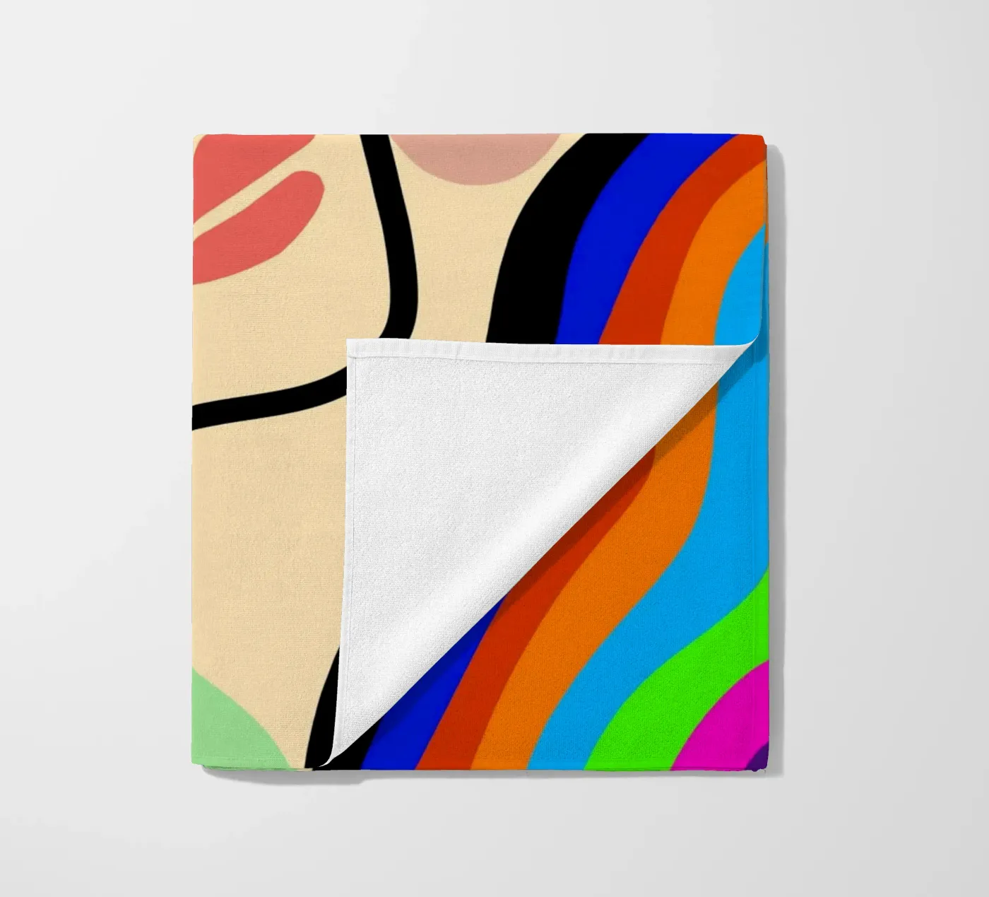 Delicate Waves beach towel by Mike Leymi