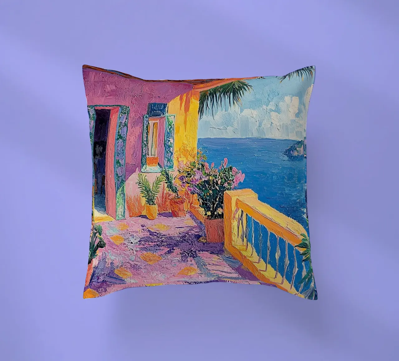 Gateway to Serenity cuscino da Nikis Art Studio