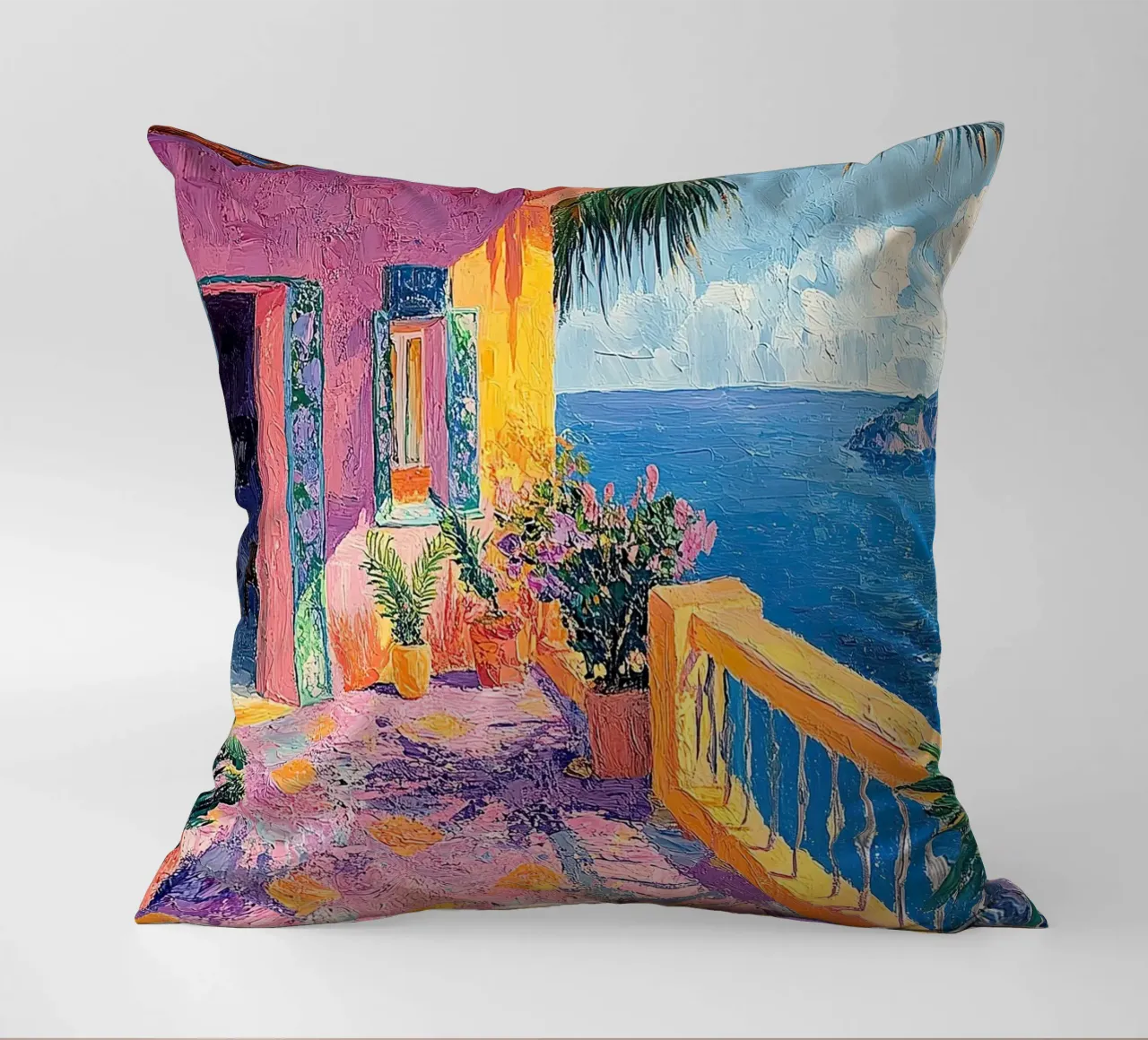 Gateway to Serenity cuscino da Nikis Art Studio