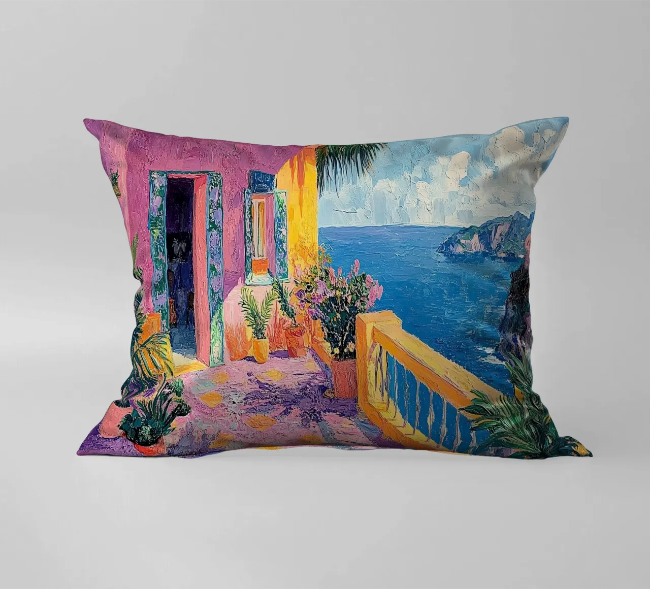 Gateway to Serenity cuscino da Nikis Art Studio