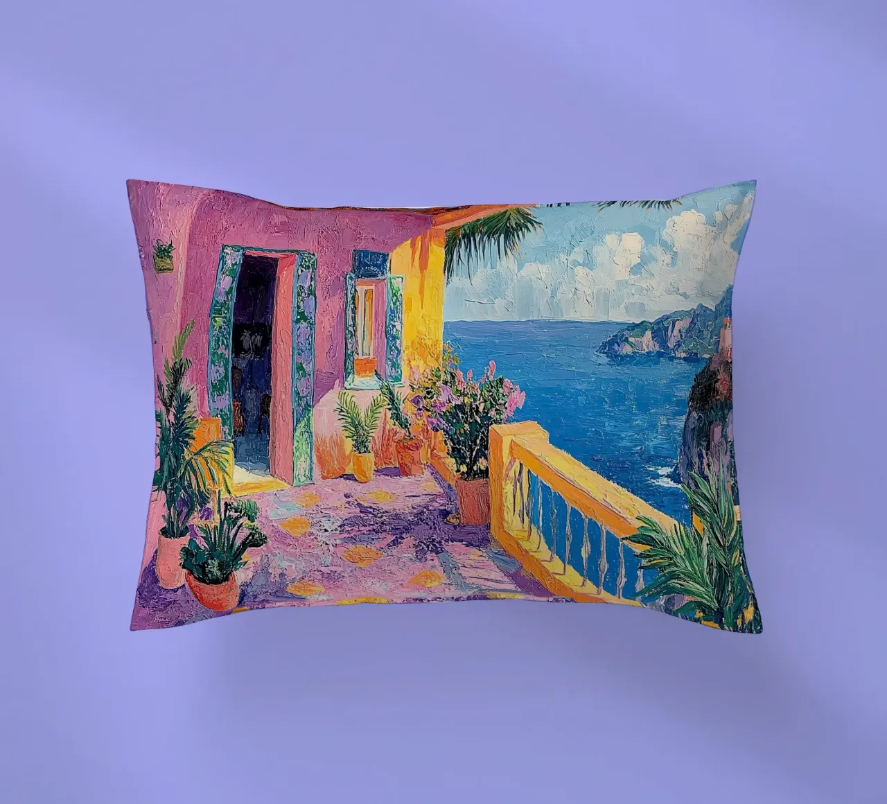 Gateway to Serenity cuscino da Nikis Art Studio