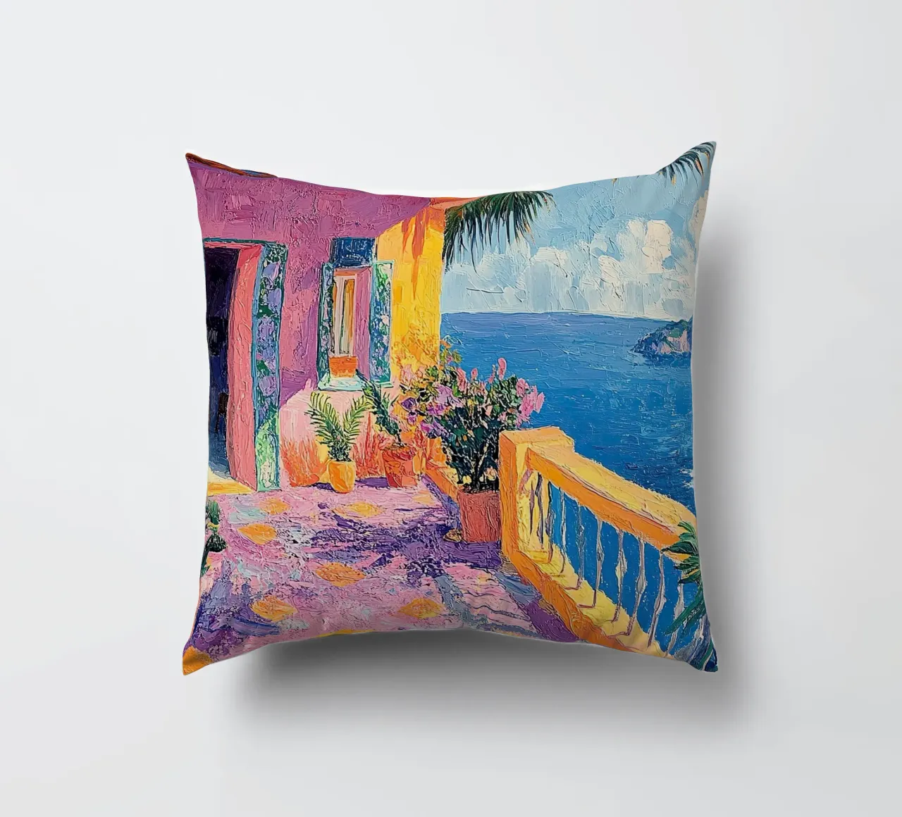 Gateway to Serenity cuscino da Nikis Art Studio