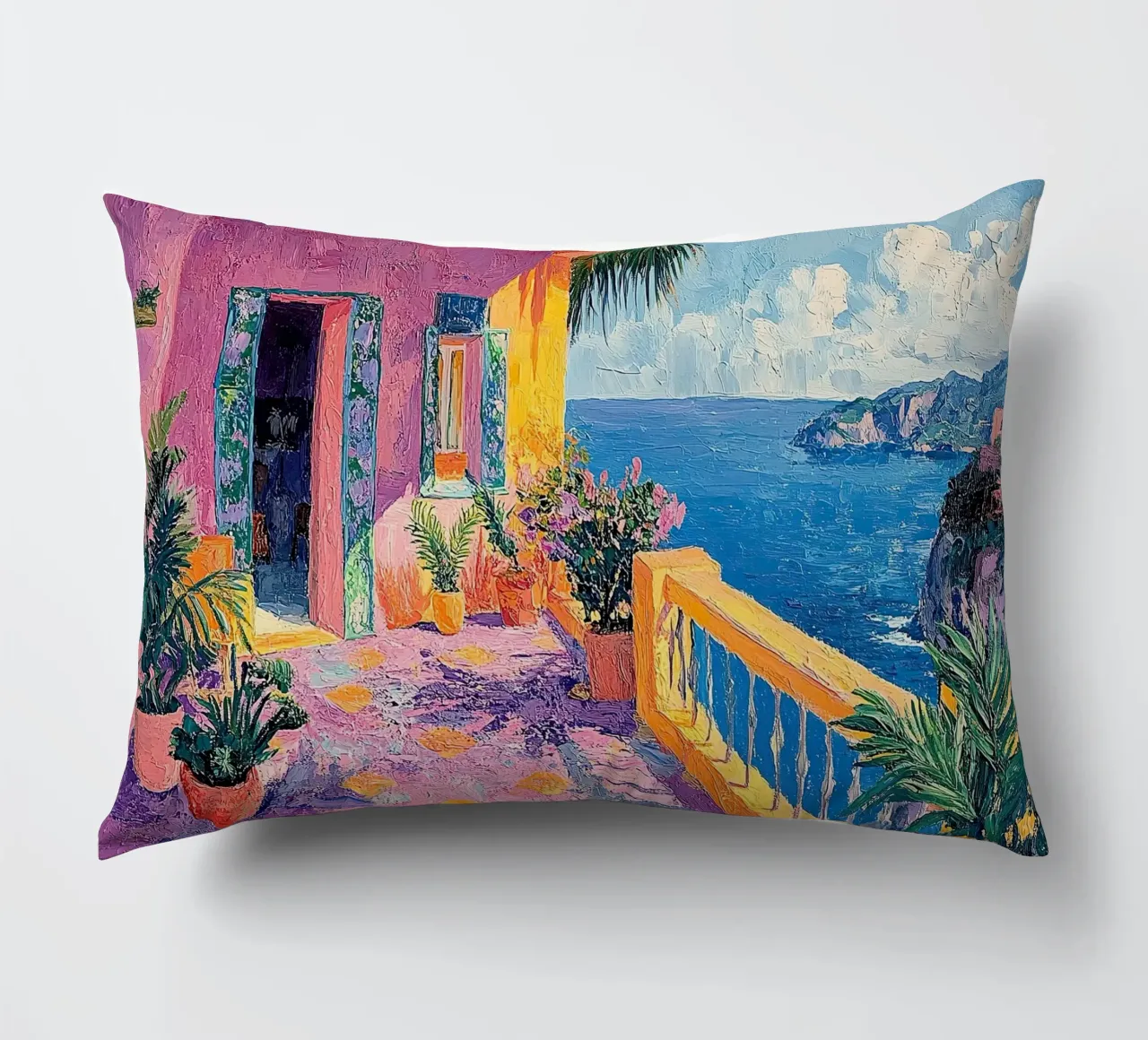 Gateway to Serenity cuscino da Nikis Art Studio