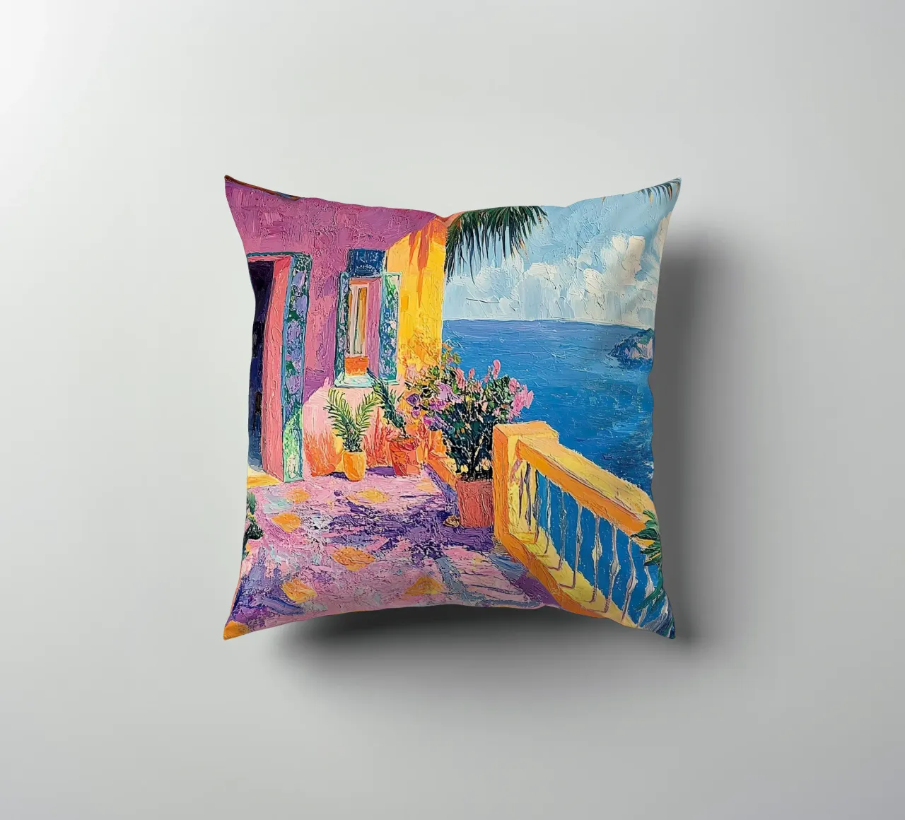 Gateway to Serenity cuscino da Nikis Art Studio