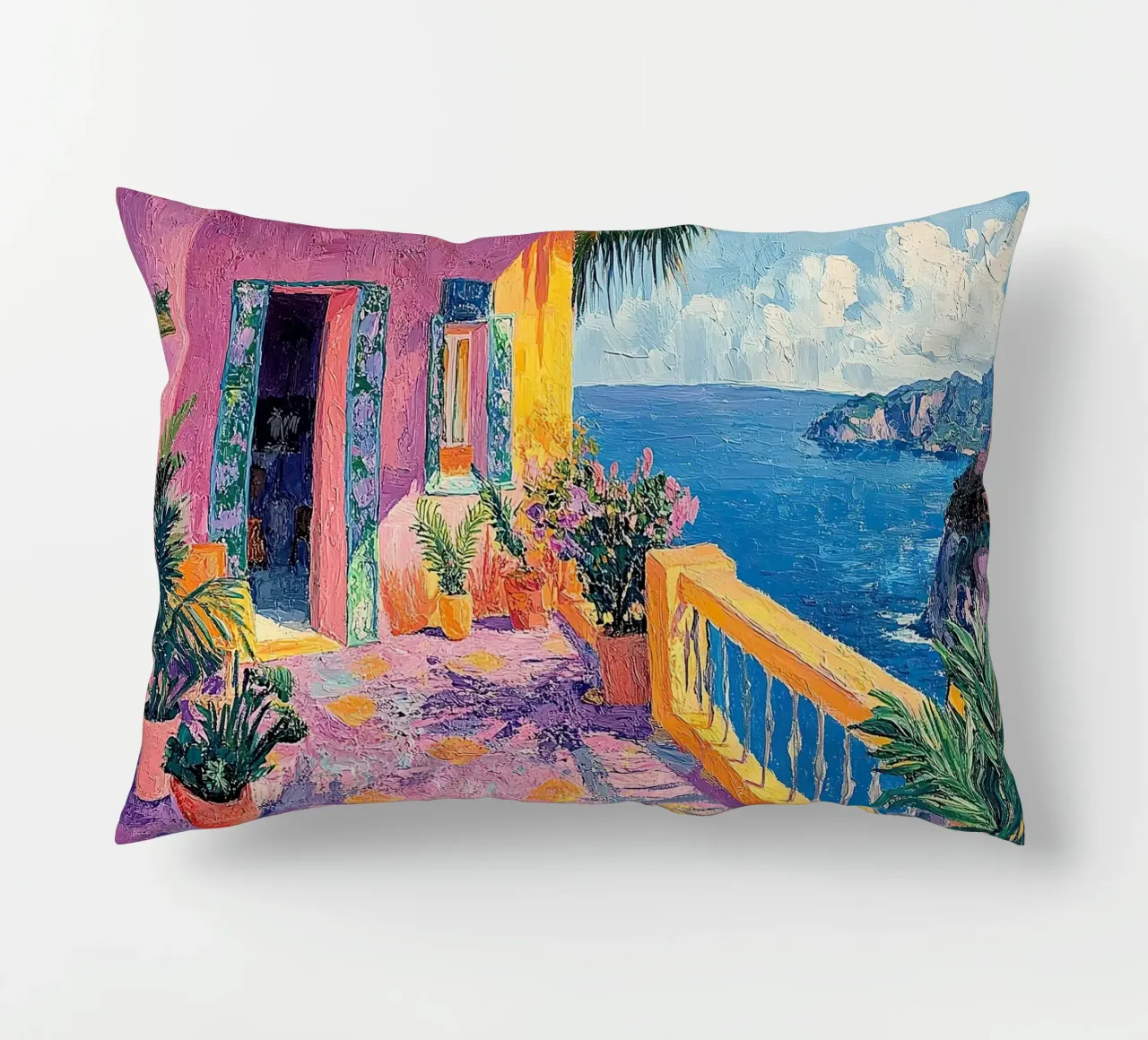 Gateway to Serenity cuscino da Nikis Art Studio