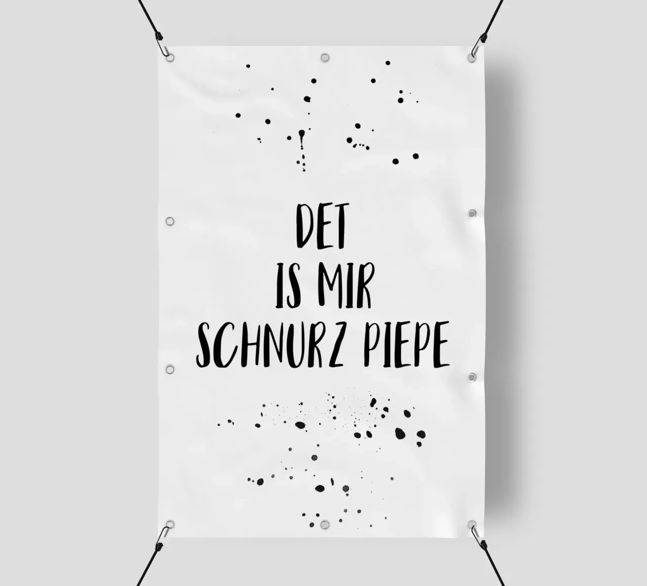 Berliner Schnauze DET IS MIR SCHNURZ PIEPE telo in pvc da Melanie Viola