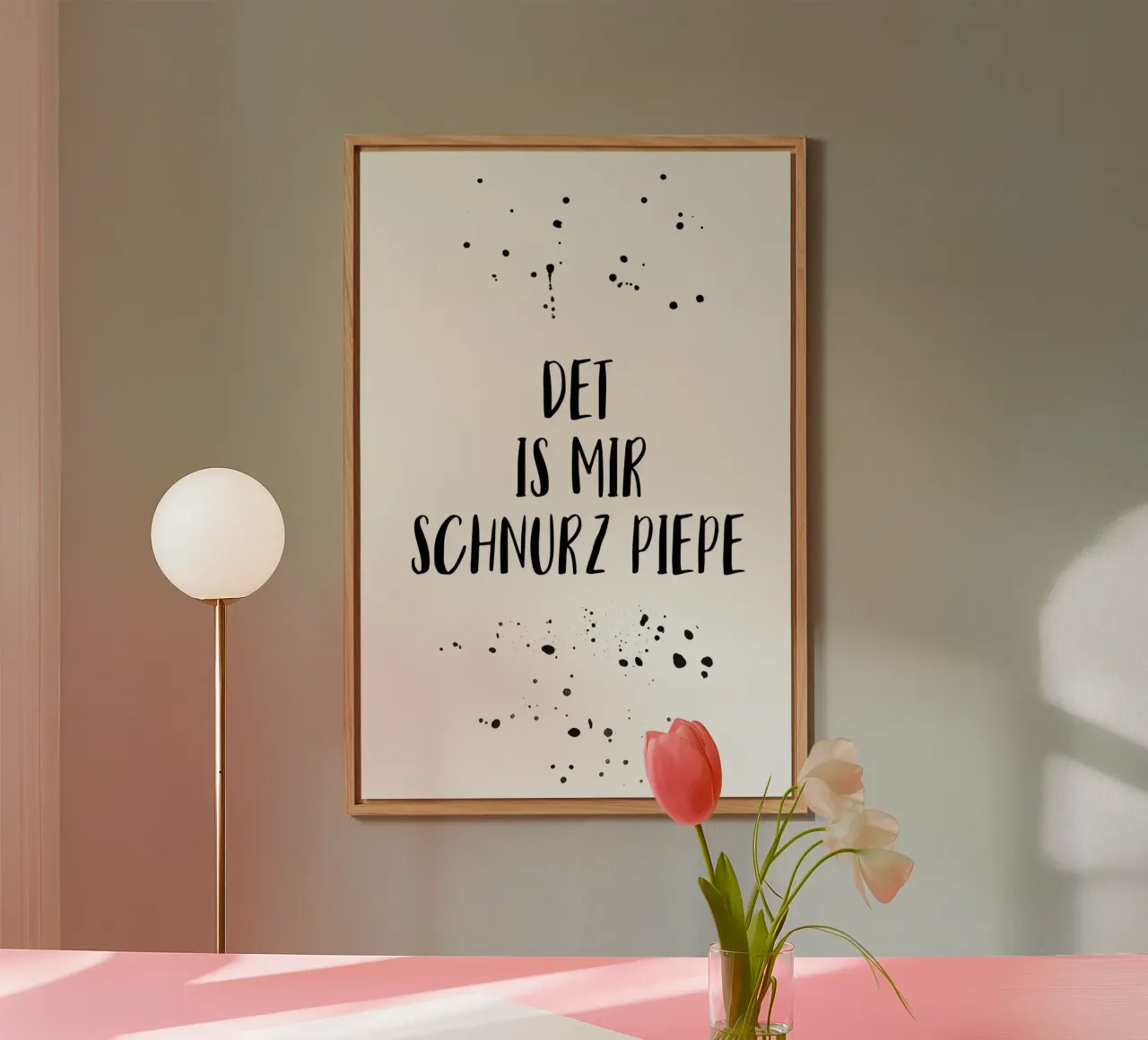 Berliner Schnauze DET IS MIR SCHNURZ PIEPE alluminio dibond da Melanie Viola