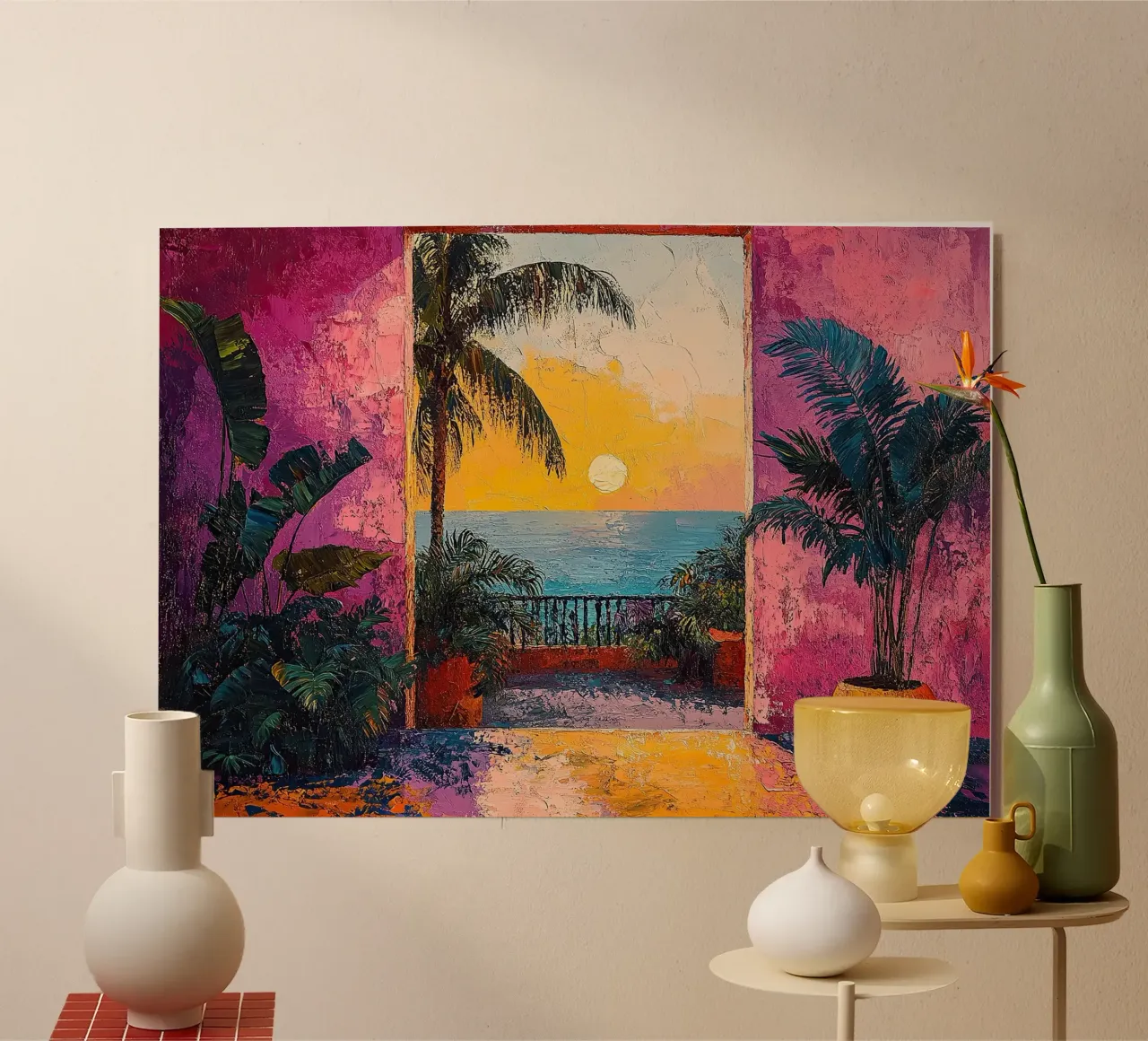 Vibrant Coastal View alu-dibond by Nikis Art Studio