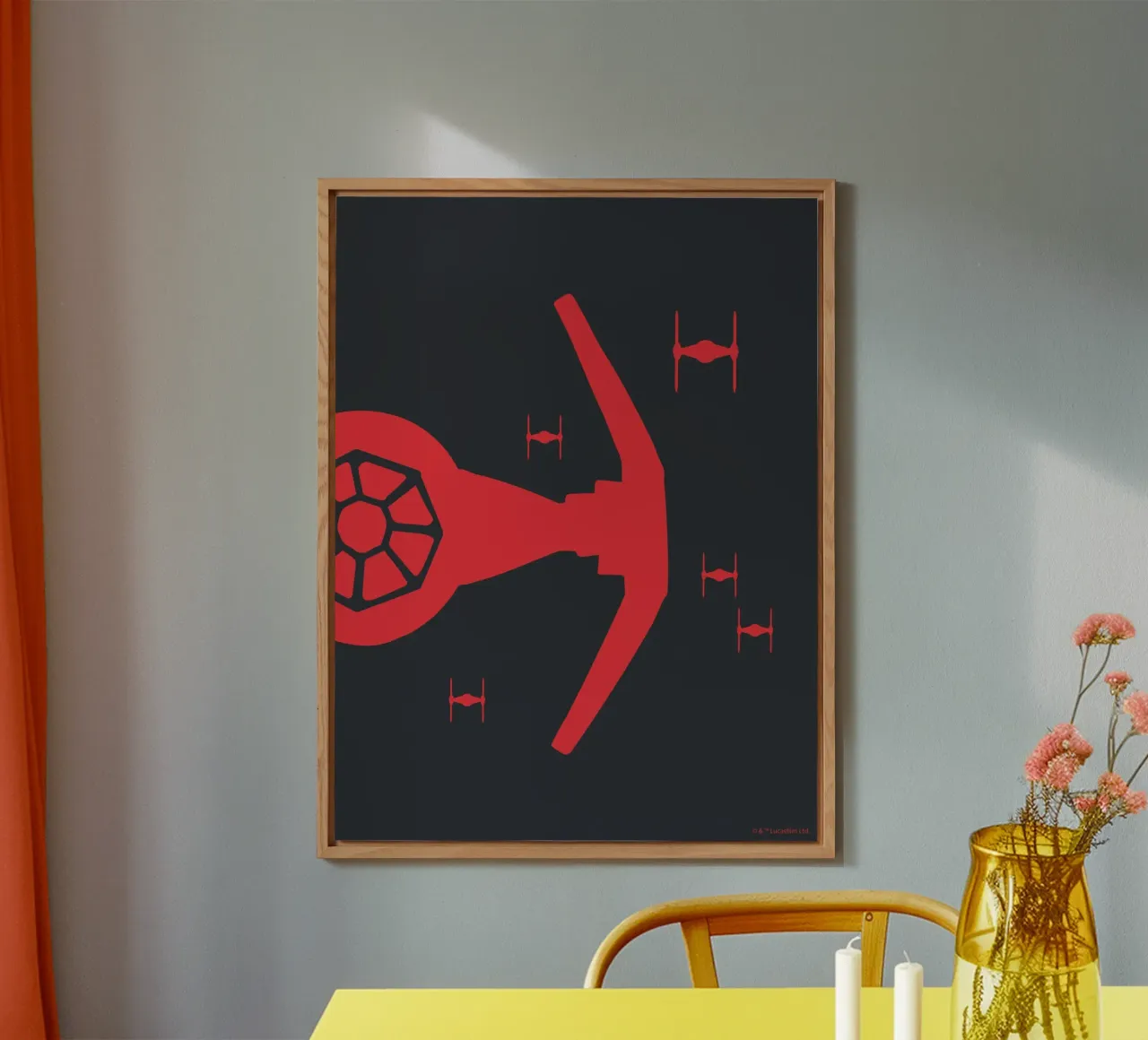 TIE FIGHTER alluminio dibond da Star Wars