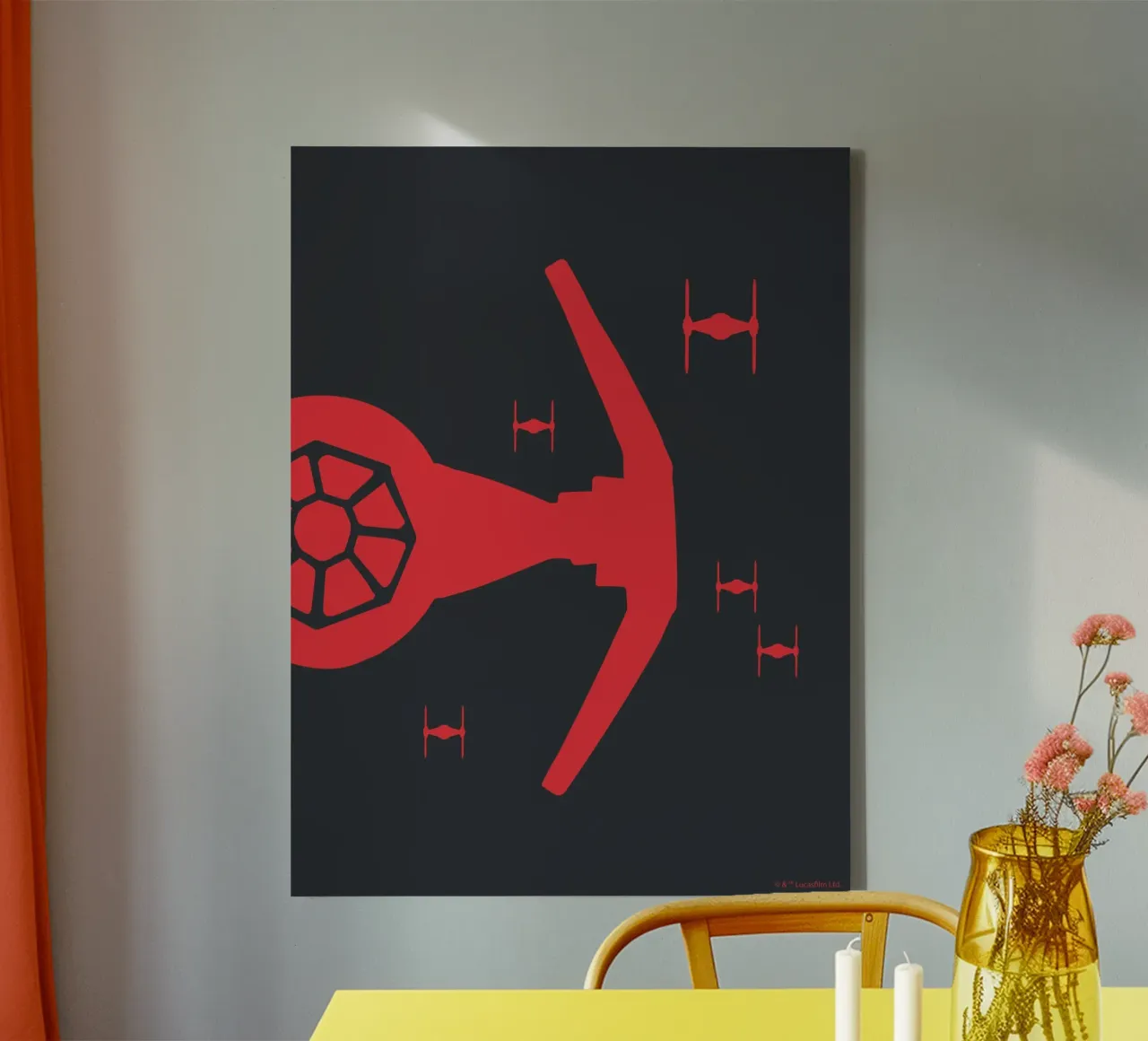 TIE FIGHTER tela con Cornice a cassetta da Star Wars