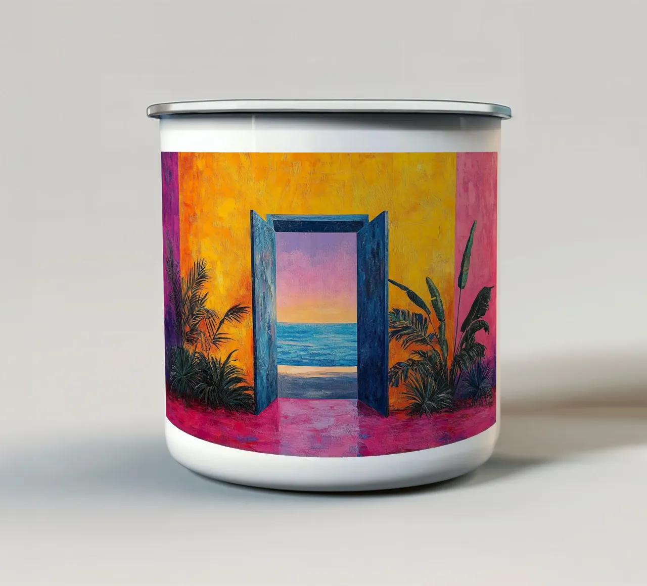 Into the Light tazza in smalto da Nikis Art Studio