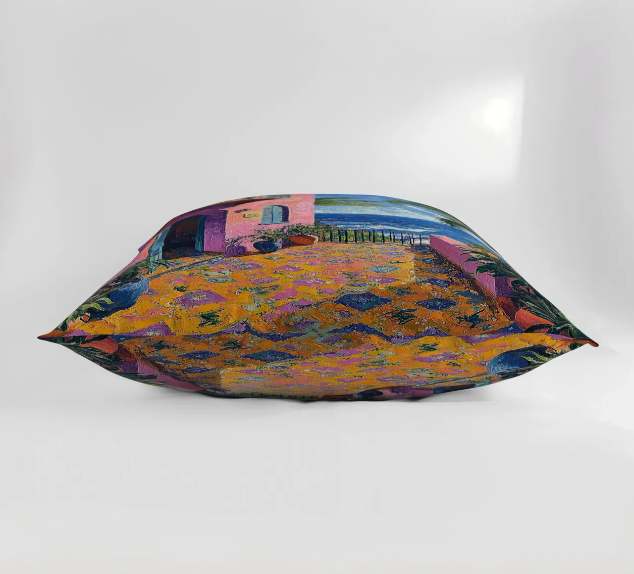 Joyful Horizons cuscino da Nikis Art Studio