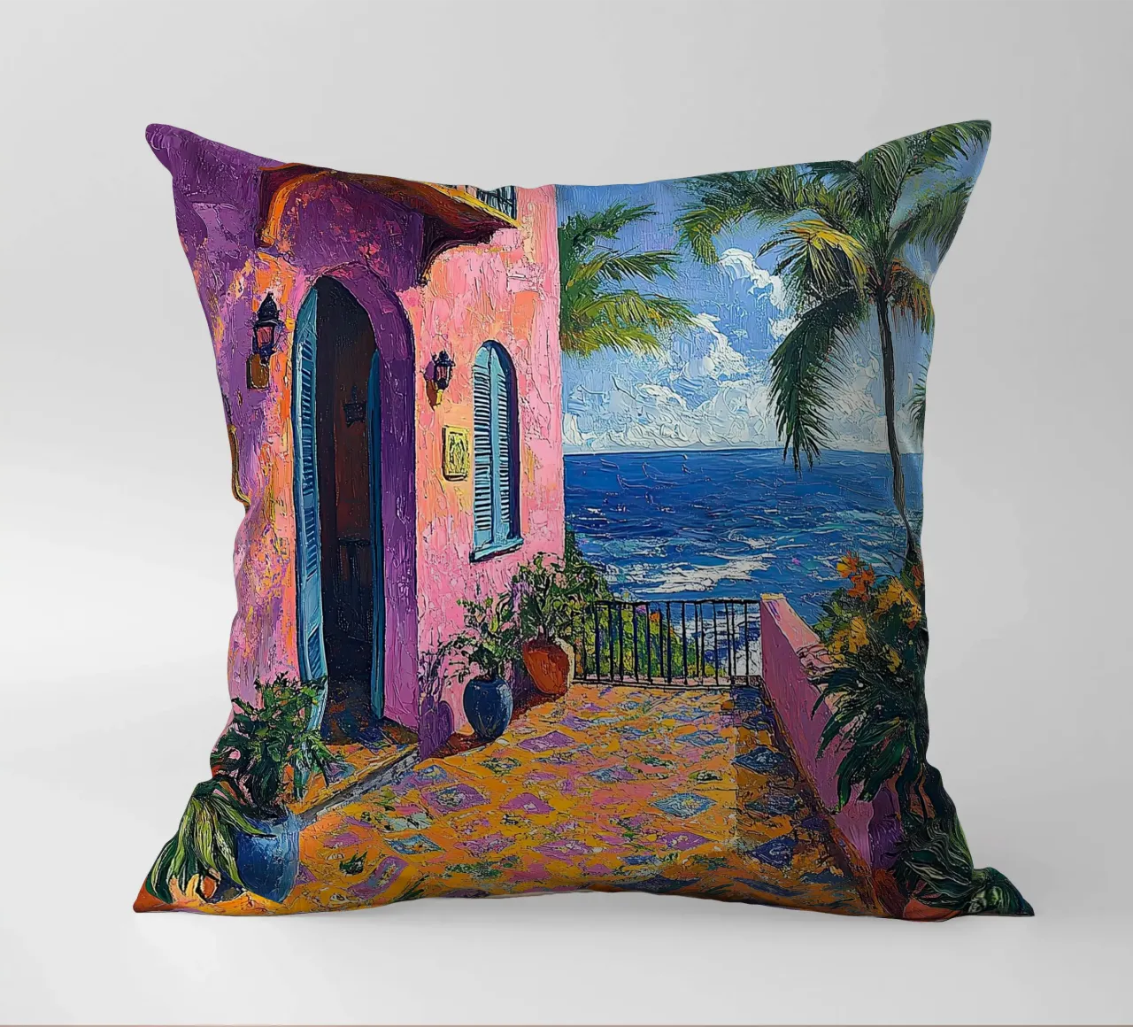 Joyful Horizons cuscino da Nikis Art Studio