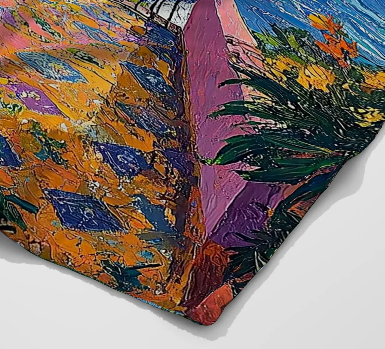 Joyful Horizons coperta in pile da Nikis Art Studio