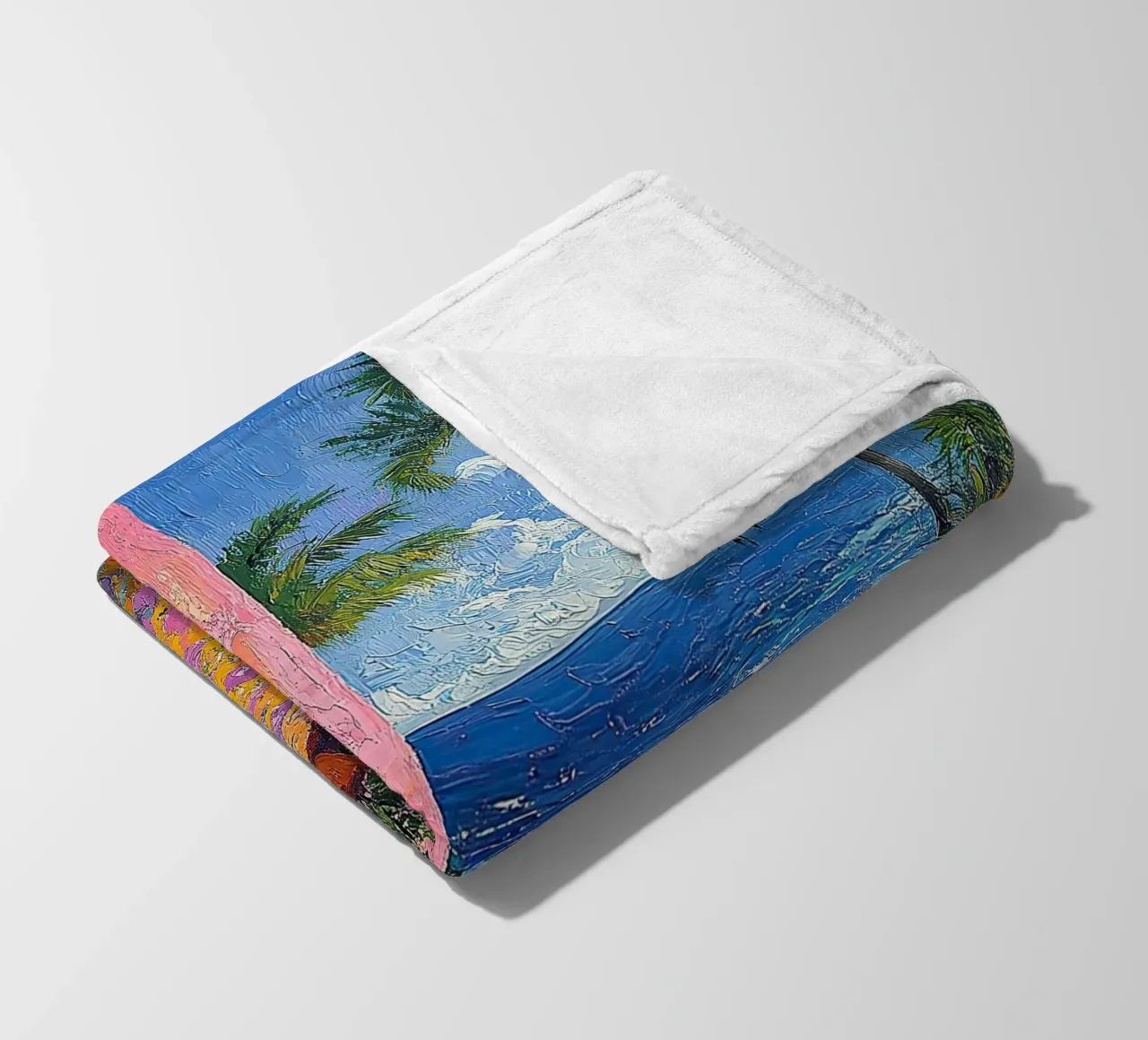 Joyful Horizons coperta in pile da Nikis Art Studio