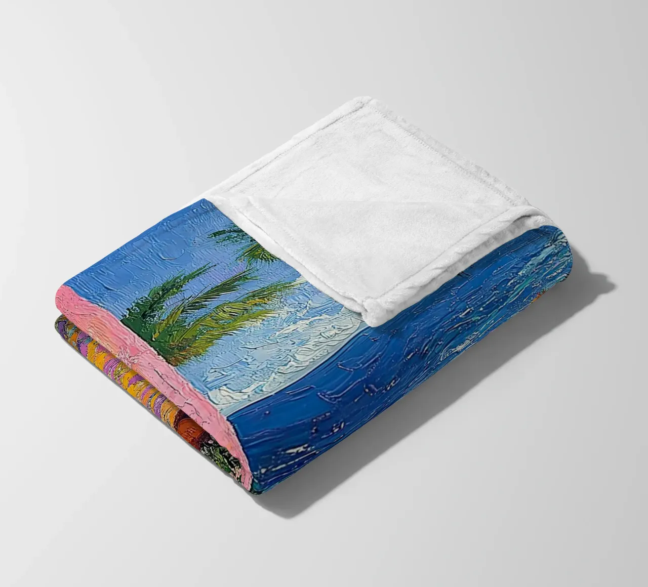 Joyful Horizons coperta in pile da Nikis Art Studio