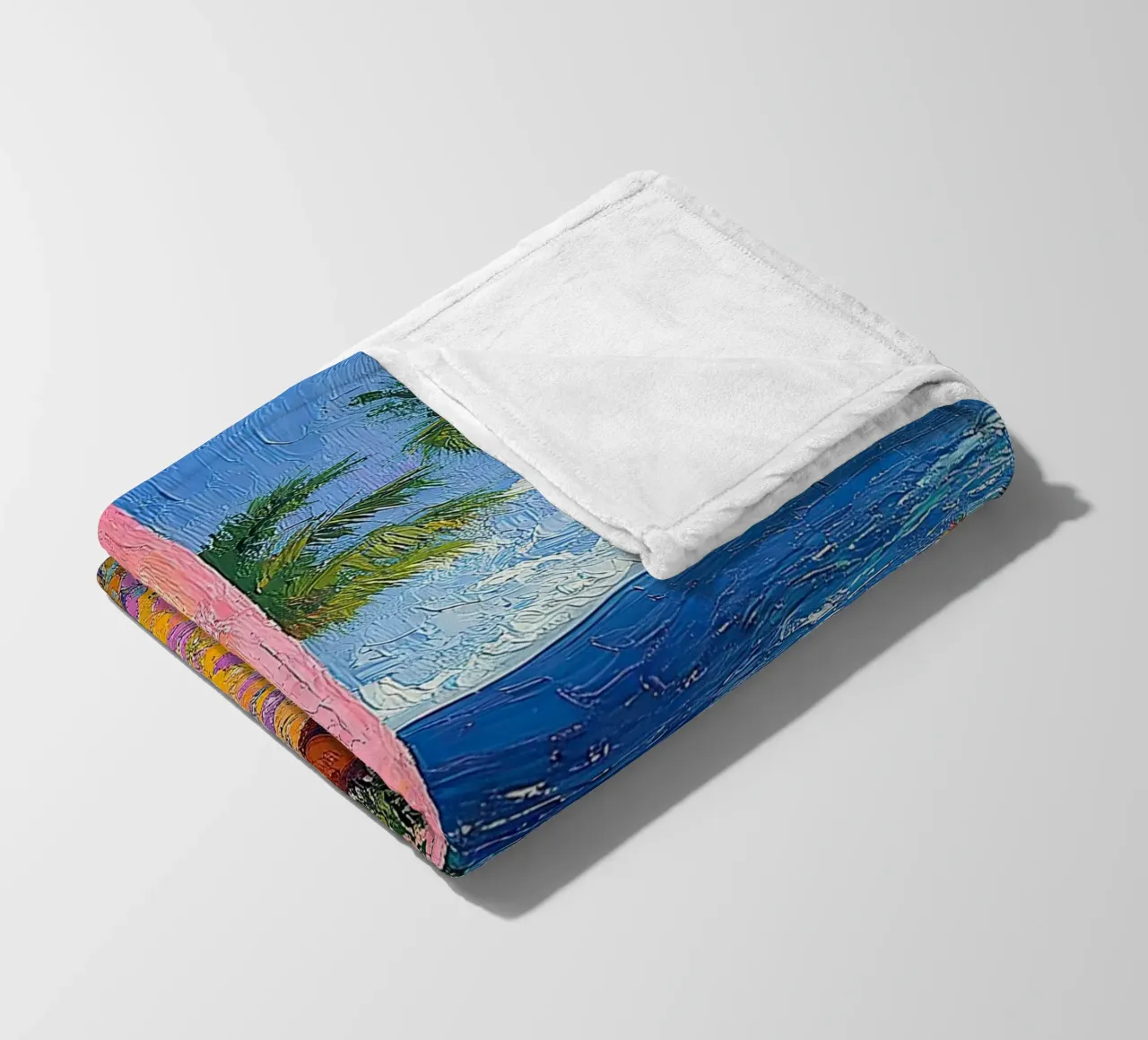 Joyful Horizons coperta in pile da Nikis Art Studio