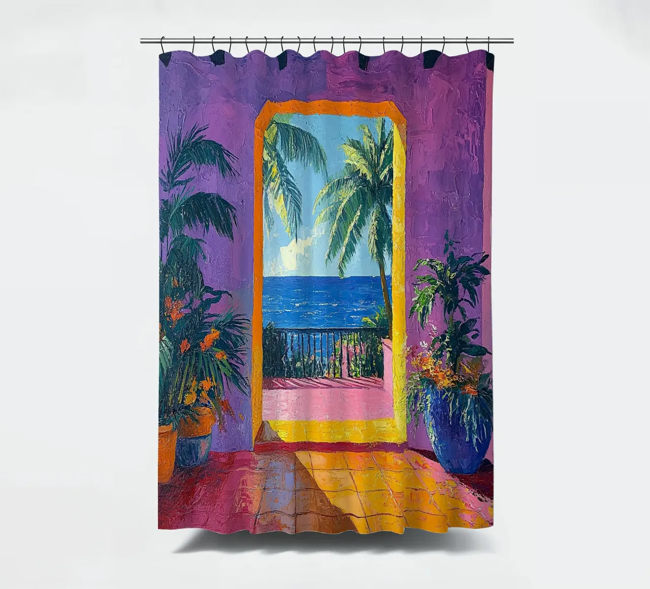 Open View Awaits tenda da doccia da Nikis Art Studio