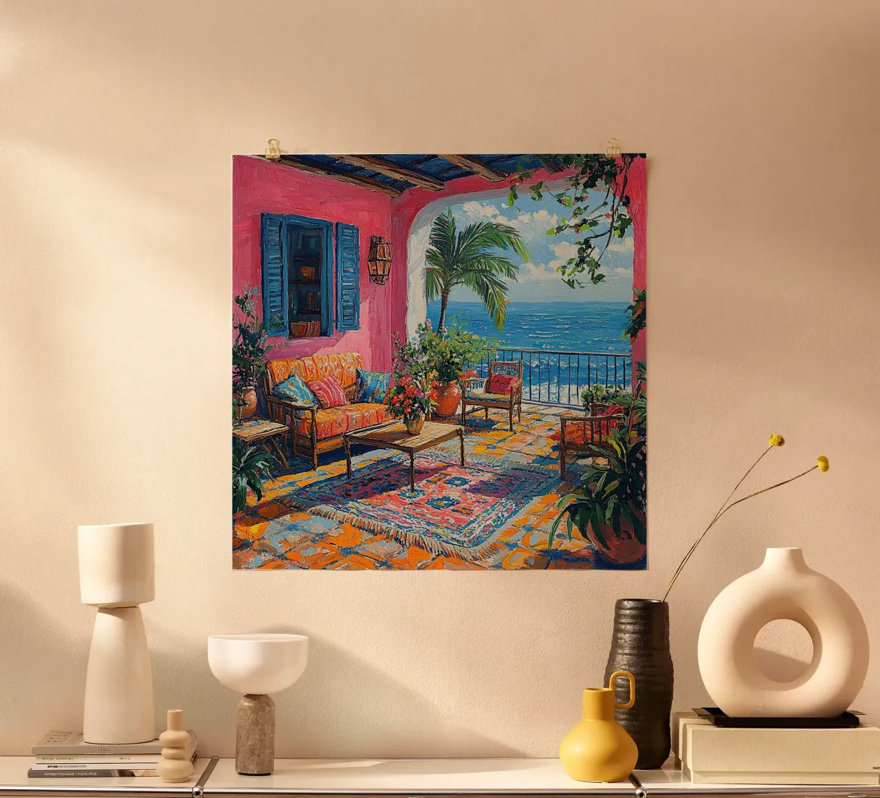 Shades of Freedom poster con telaio in plastica da Nikis Art Studio