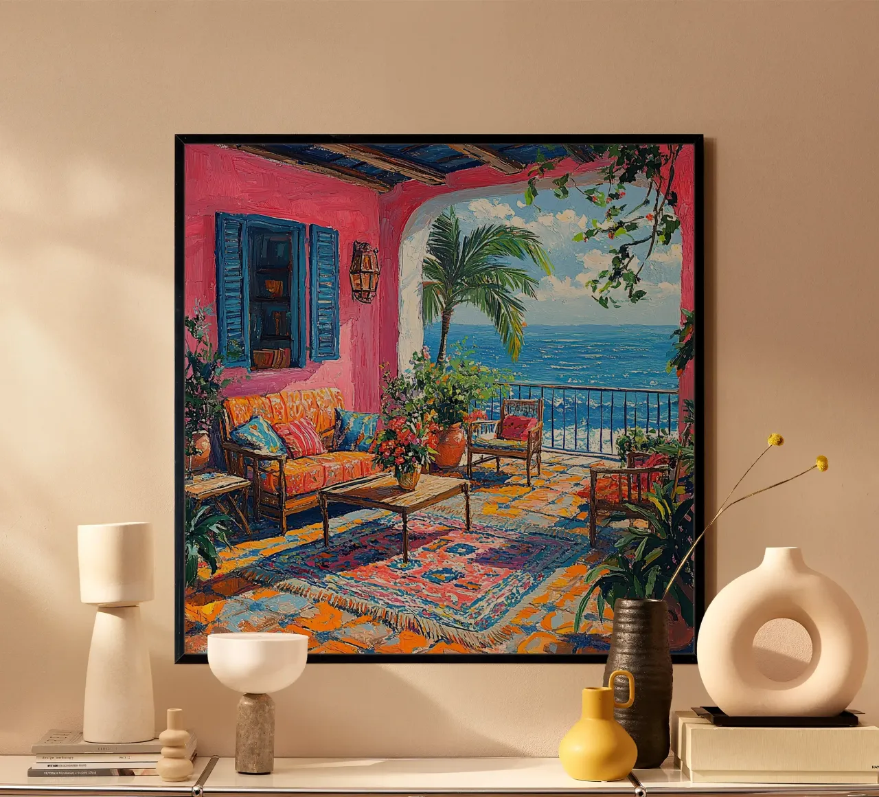 Shades of Freedom poster con telaio in plastica da Nikis Art Studio