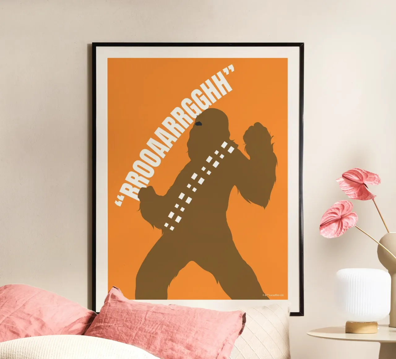 CHEWBACCA poster con telaio in plastica da Star Wars