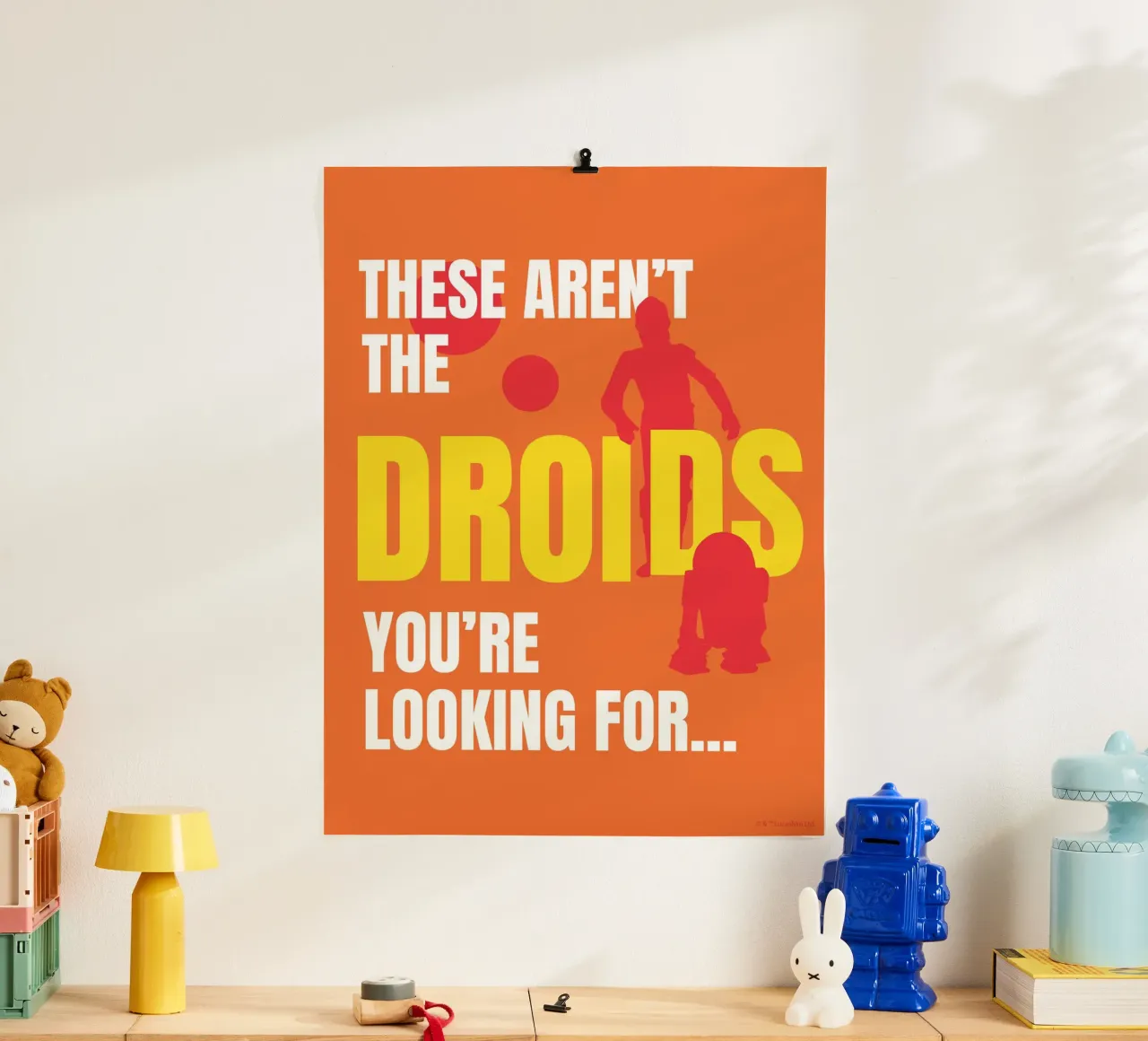 DROIDS poster con telaio in alluminio da Star Wars