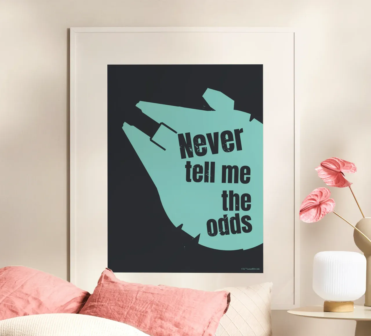 NEVER TELL ME THE ODDS Poster von Star Wars