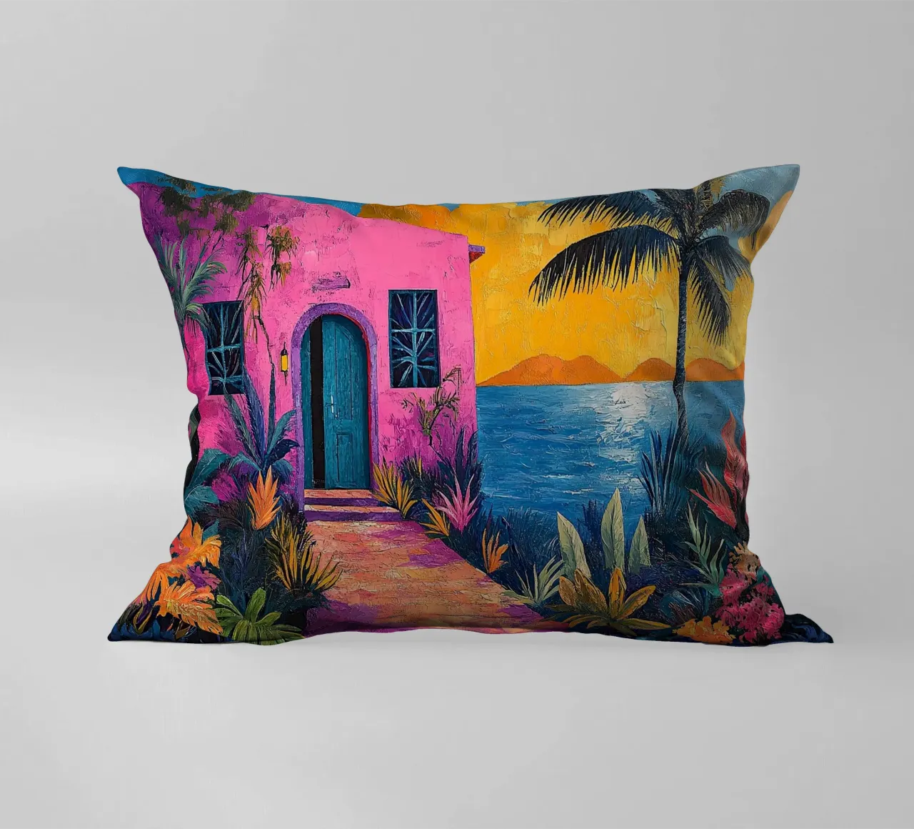 Sea and Sky Unveiled cuscino da Nikis Art Studio