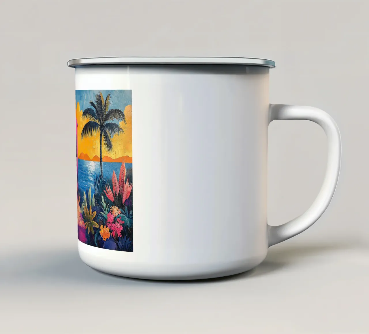 Sea and Sky Unveiled tazza in smalto da Nikis Art Studio