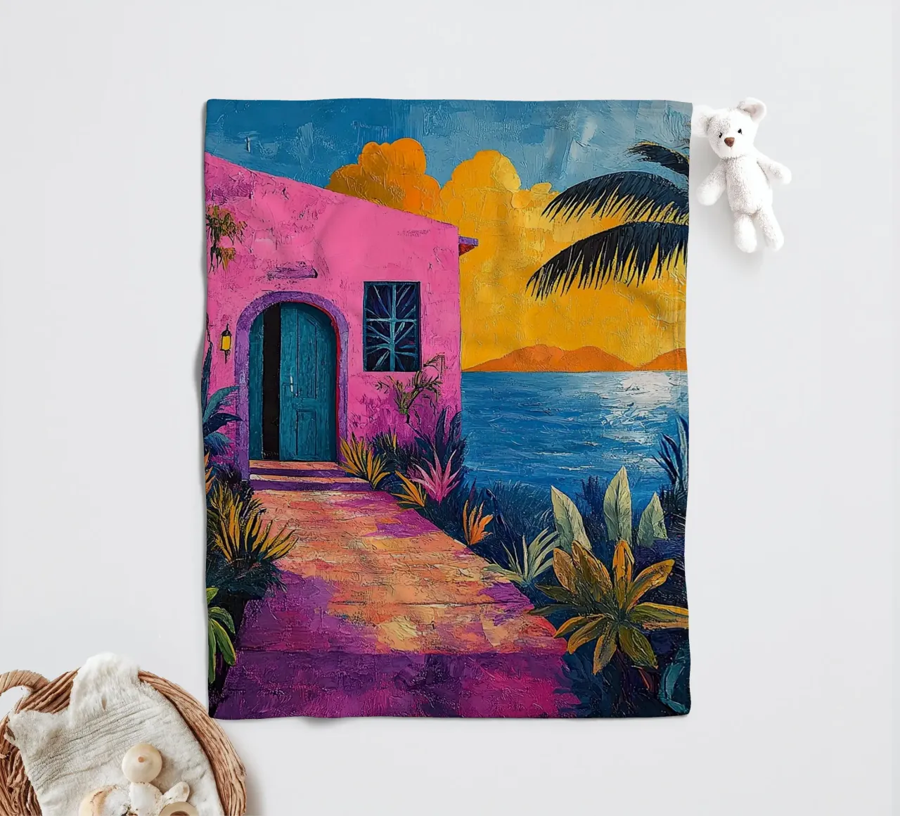 Sea and Sky Unveiled coperta in pile da Nikis Art Studio