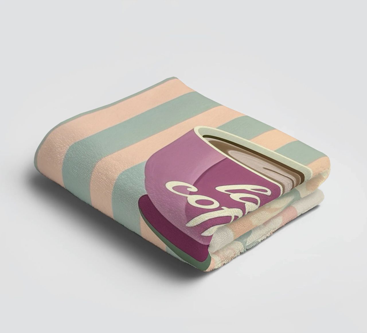 "Kaffee-Dame" Retro Charme Handtuch von Carinaprint