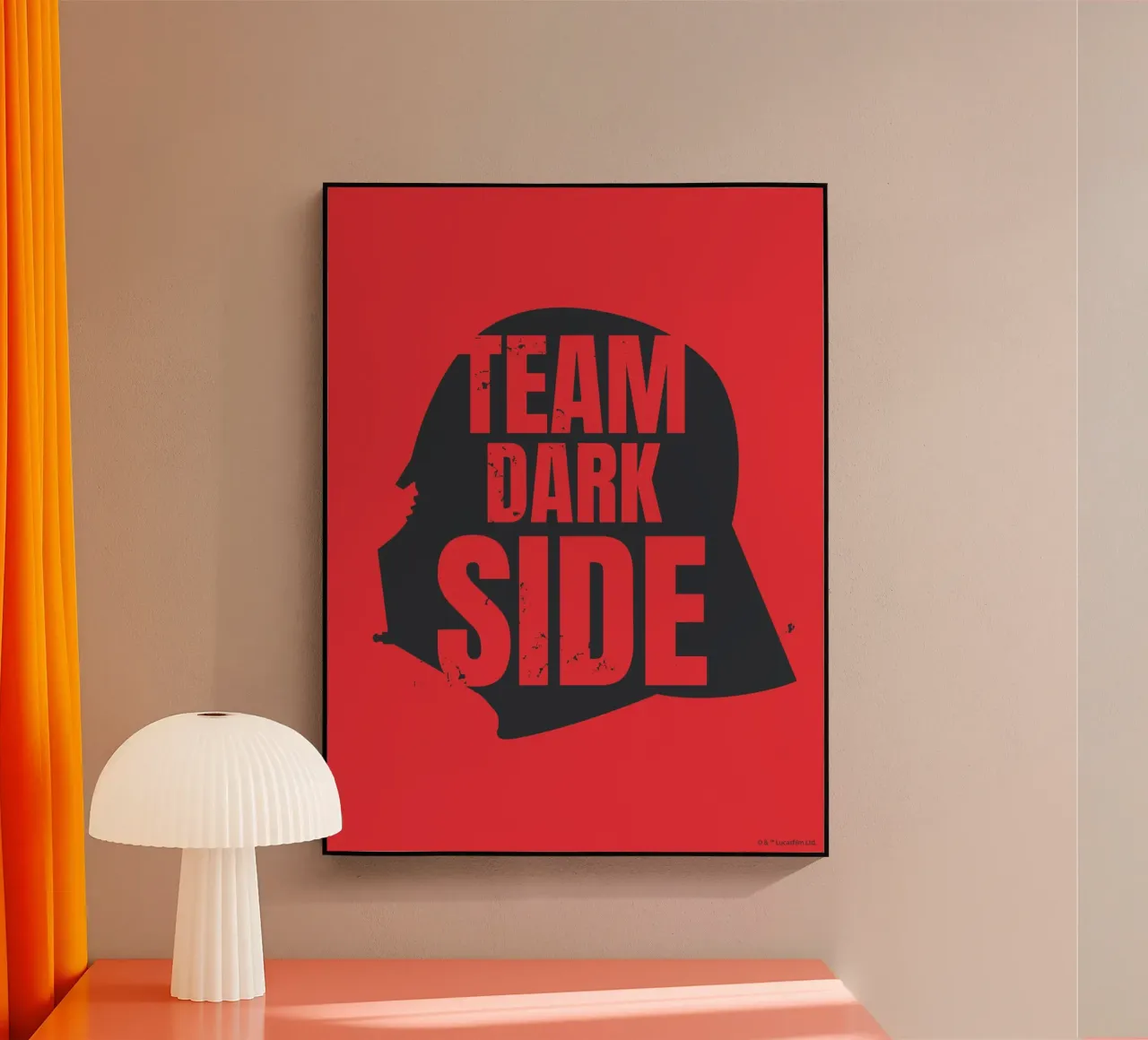 TEAM DARK SIDE plexiglass da Star Wars