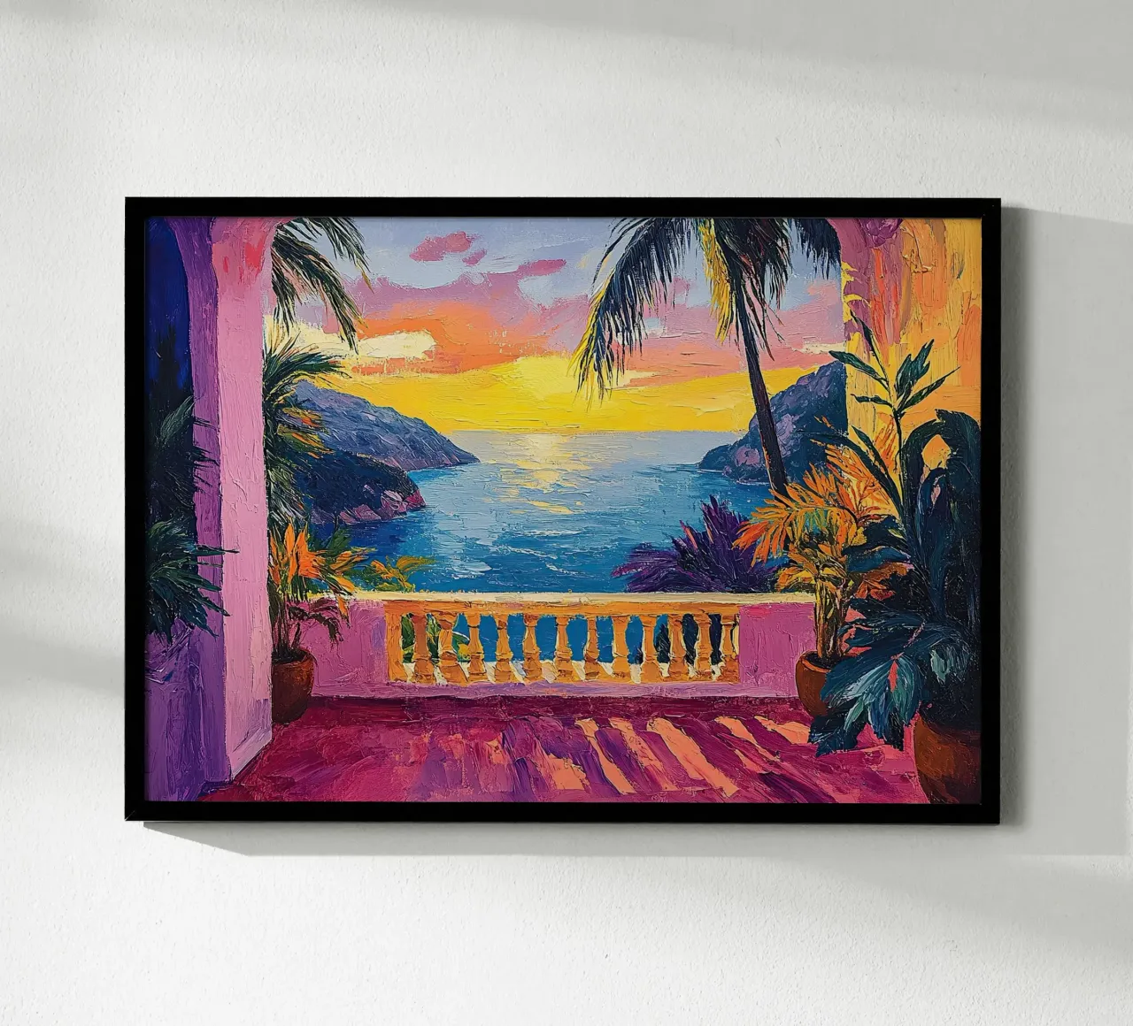 Painted Light and Air poster con telaio in alluminio da Nikis Art Studio