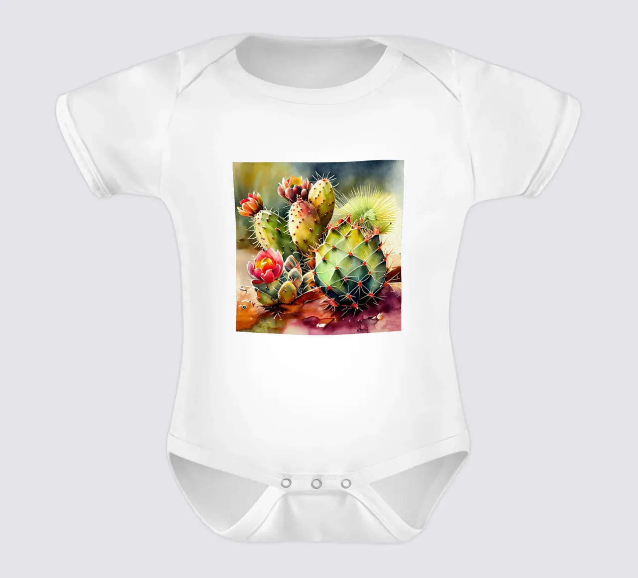 l'arte delle piante grasse e dei cactus body neonato maniche corte da Justyna Jaszke JBJart