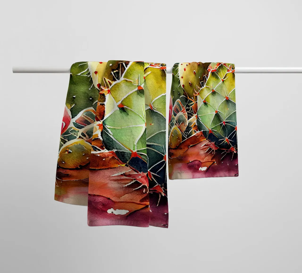 l'arte delle piante grasse e dei cactus asciugamano da bagno da Justyna Jaszke JBJart