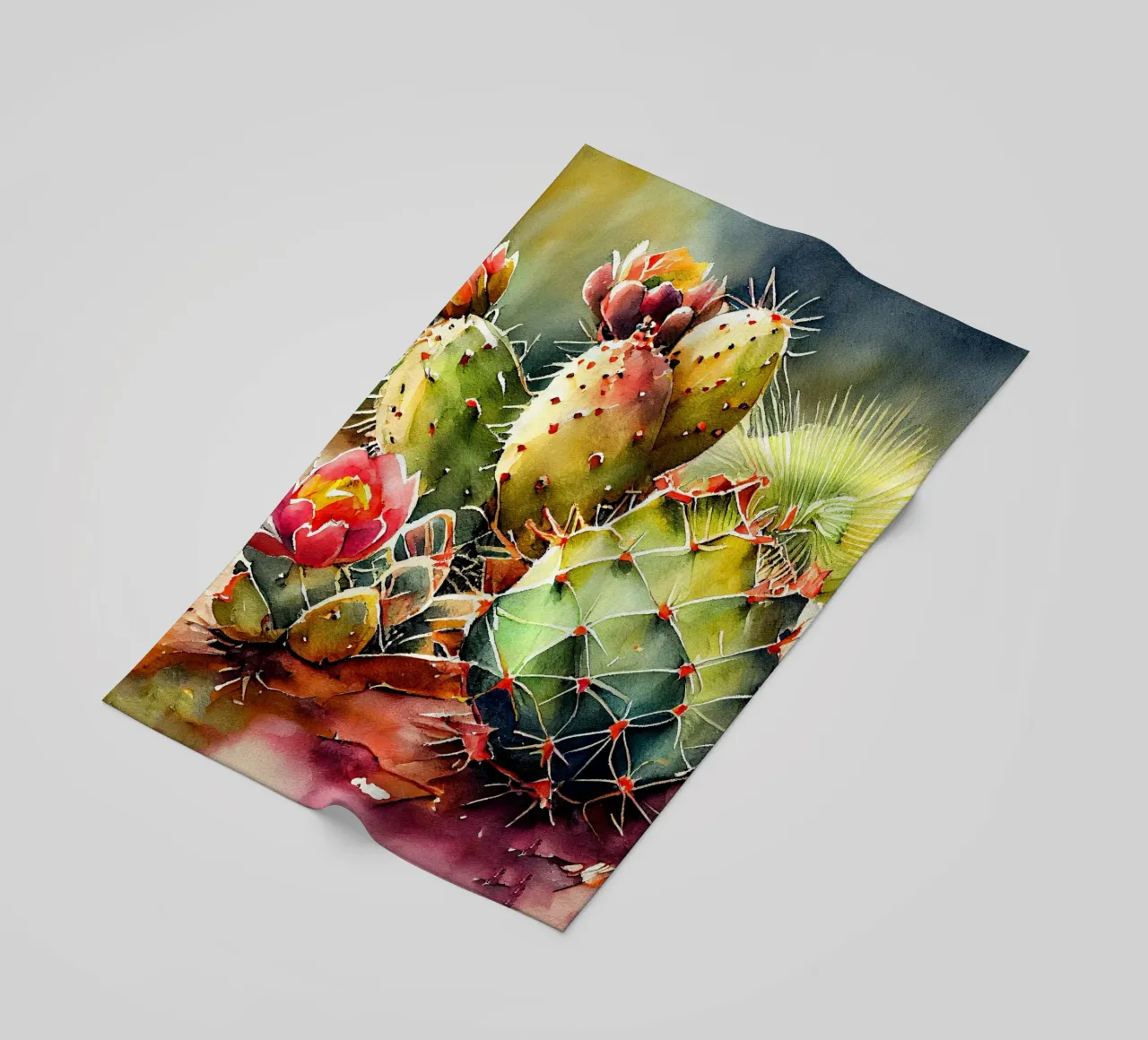 l'arte delle piante grasse e dei cactus telo mare da Justyna Jaszke JBJart