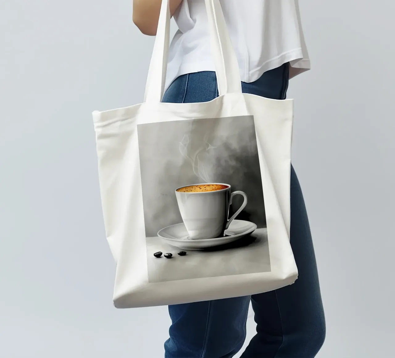È l'ora del caffè borsa in juta da Justyna Jaszke JBJart