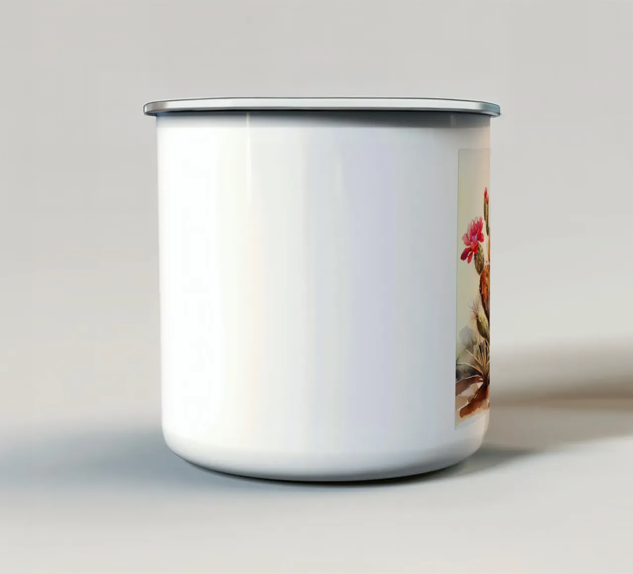 l'arte delle piante grasse e dei cactus tazza in smalto da Justyna Jaszke JBJart