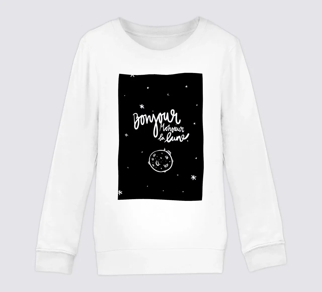 Monsieur la lune kids sweatshirt by Waltraud Rieken