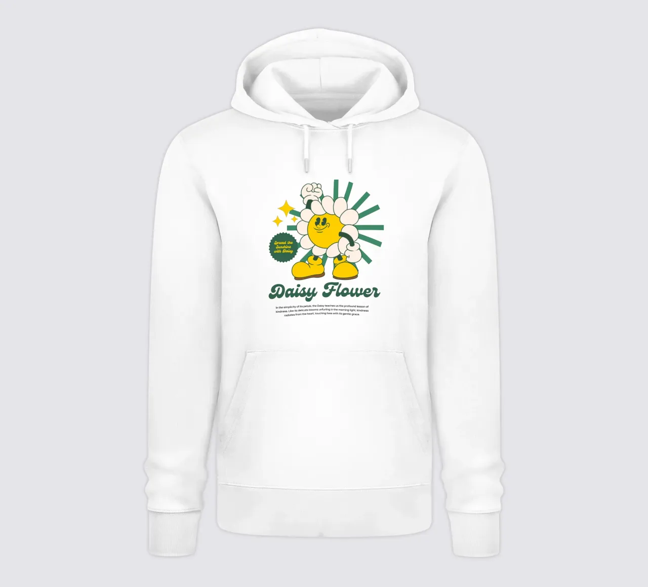 DAISY FLOWER felpa con cappuccio da Einfach Uebel