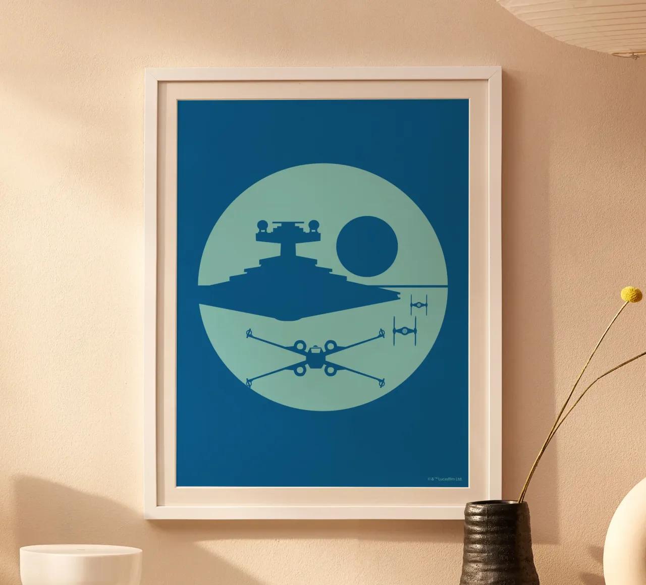 STERNENKRIEG AM HORIZONT poster con telaio in plastica da Star Wars